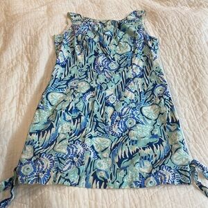 Lilly Pulitzer Blue and Green Sleeveless Sundress
